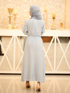 baby blue chiffon abaya