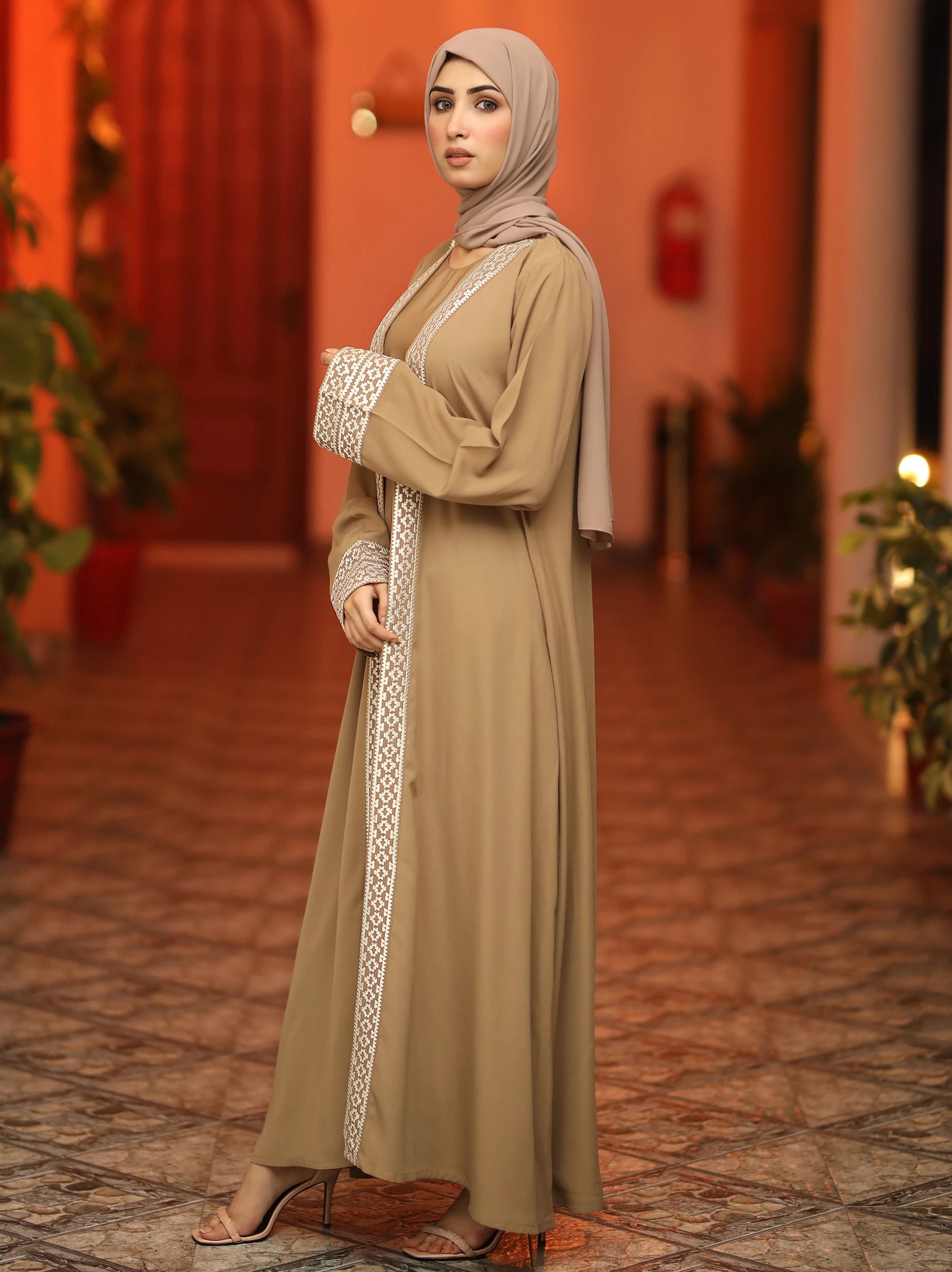 beige abaya uk