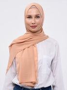 Beige chiffon hijab