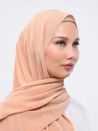 Beige chiffon scarf