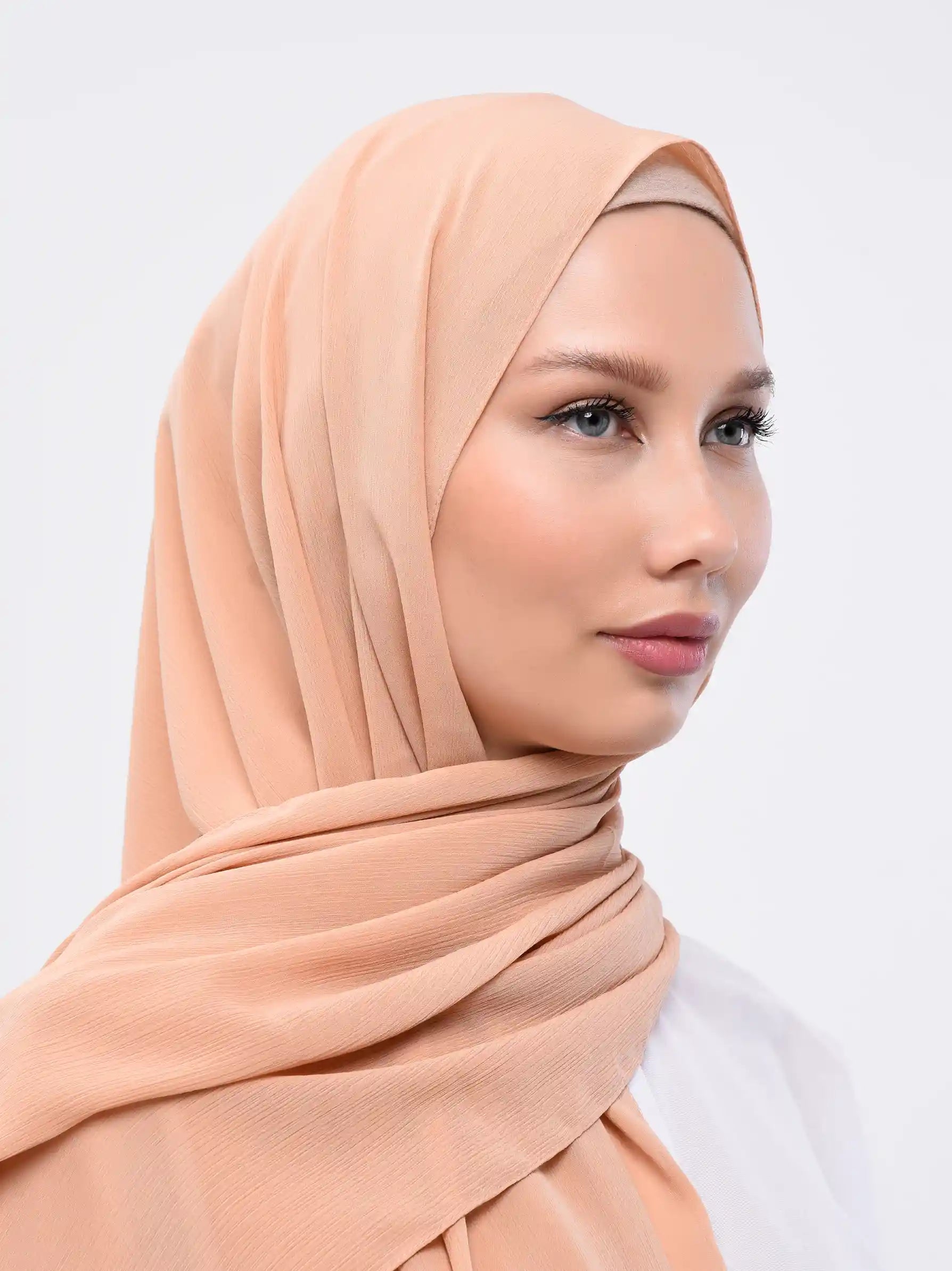 Beige chiffon scarf
