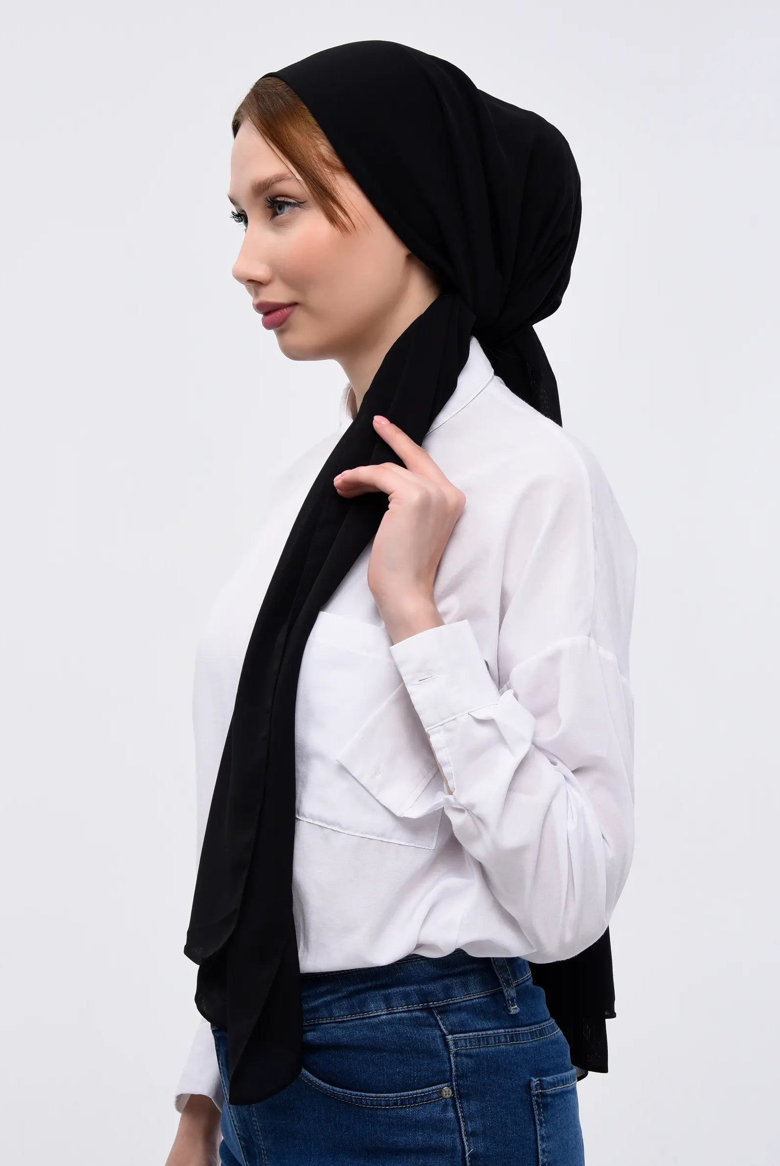 Black chiffon hijab