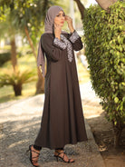 dark grey abaya