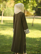 olive green abaya