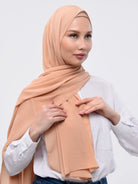women's beige scarf