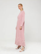 womens pink maxi dresses
