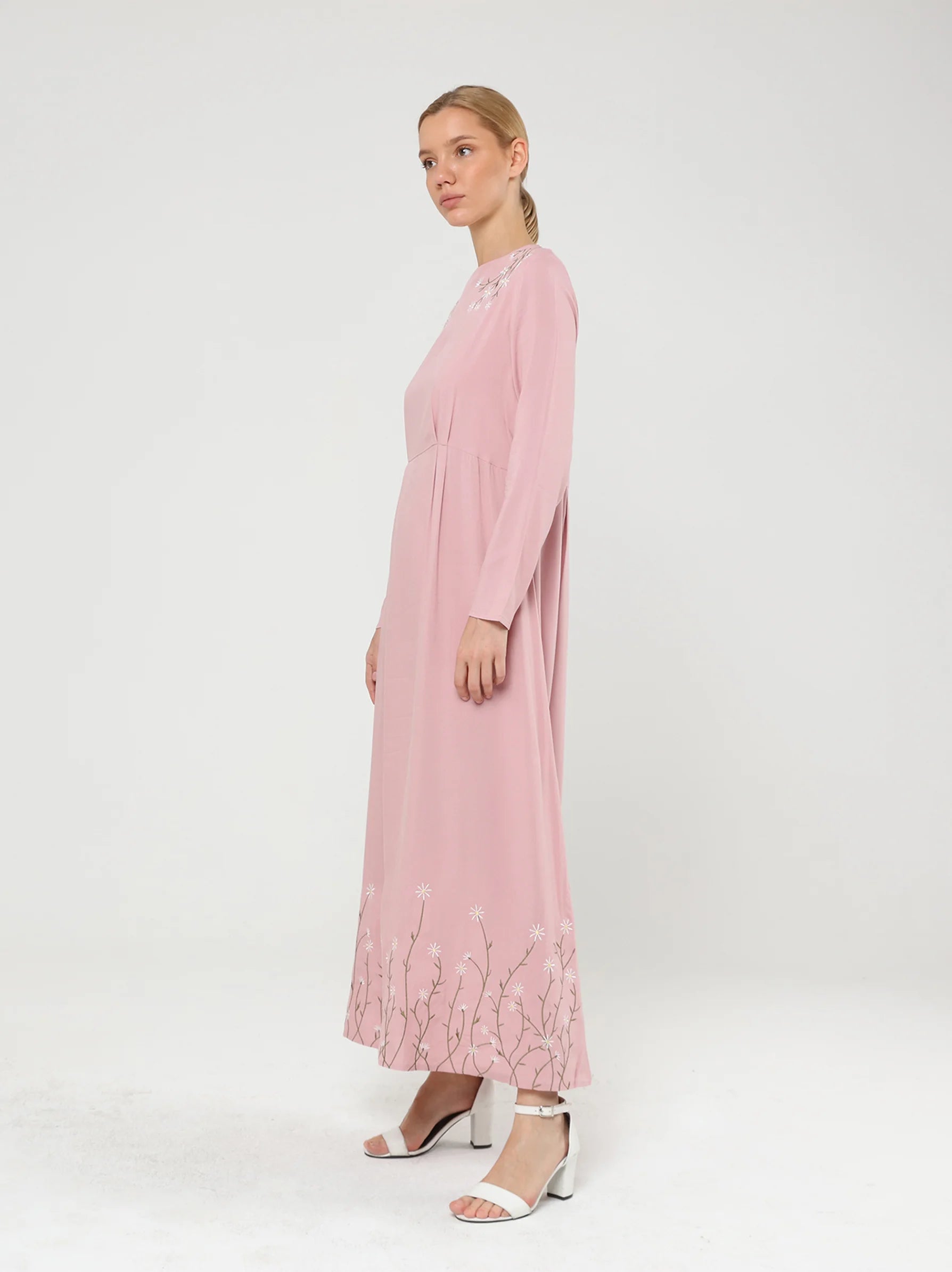 womens pink maxi dresses