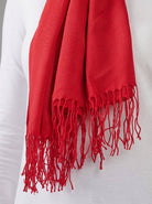 red tassel scarf