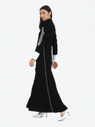 long embroidered dress abaya