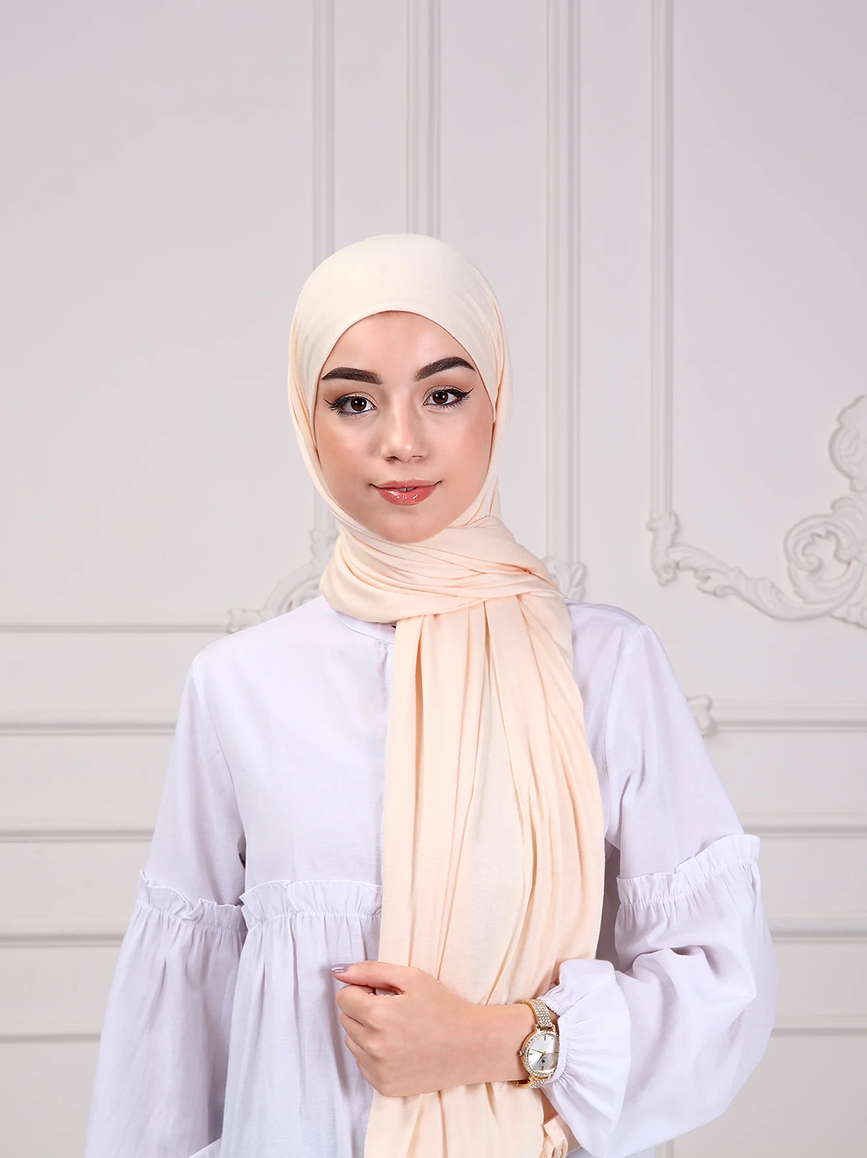 nude colour hijab