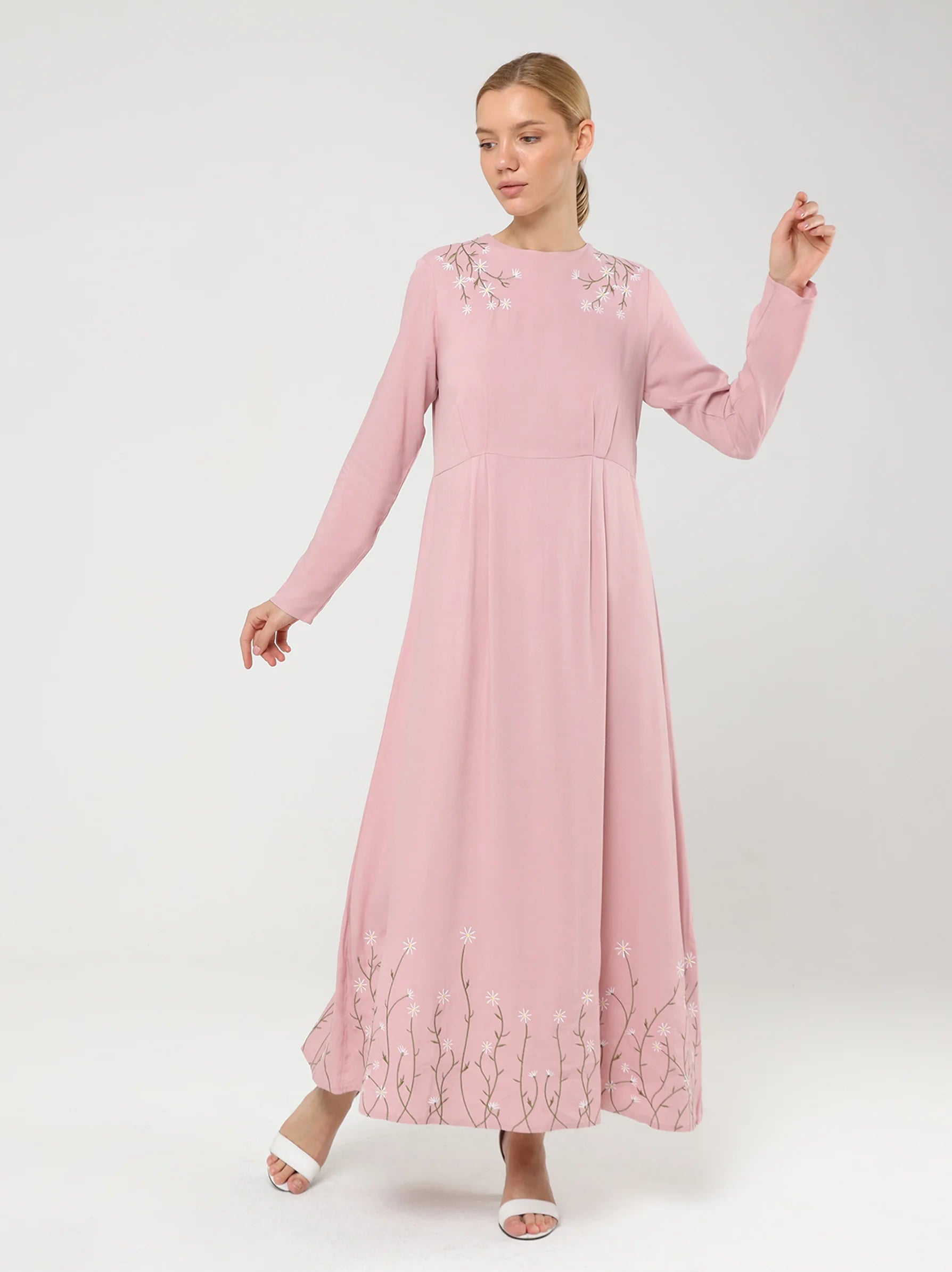 light pink maxi dress