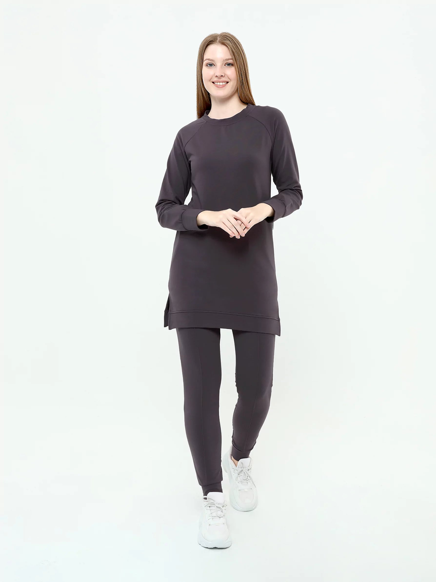 anthracite longline sweatshirt