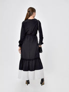 women's black flared skirts