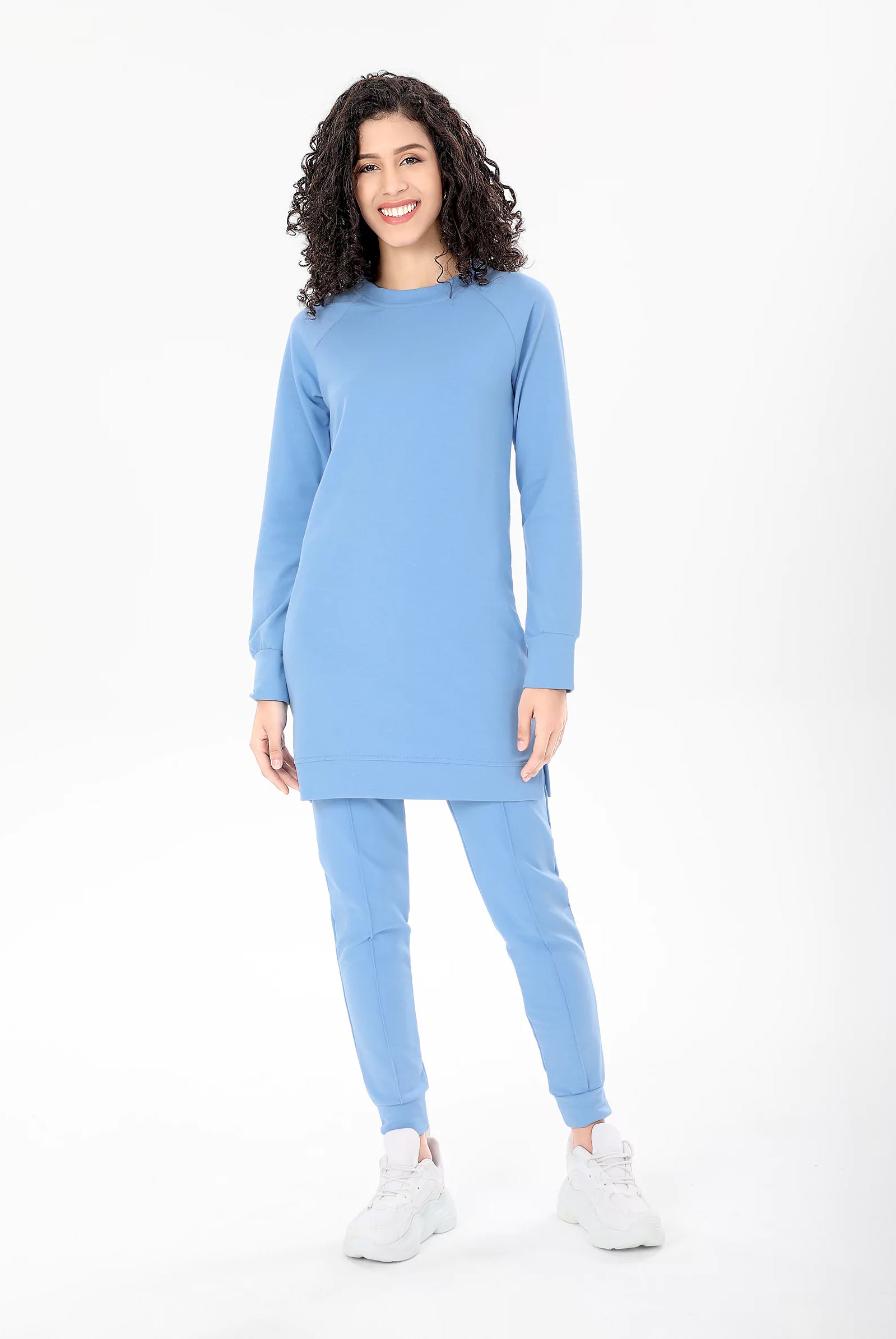 baby blue sweatshirt