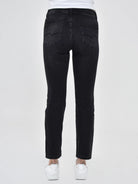 black straight leg jeans