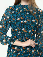 navy blue chiffon dress