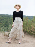 tiered maxi skirt
