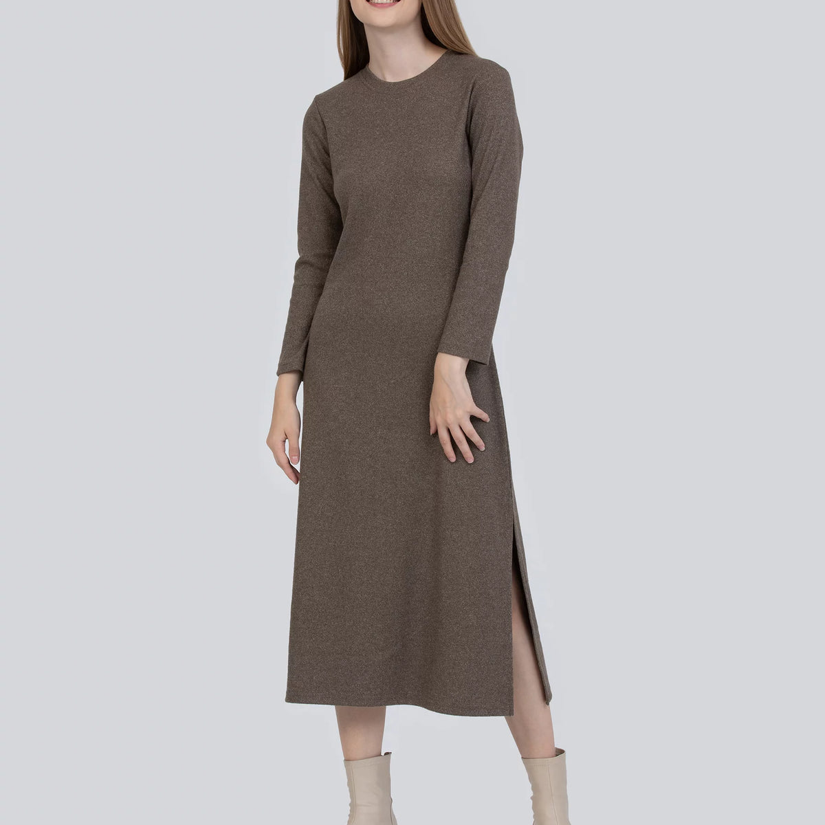 Brown Midi Dress