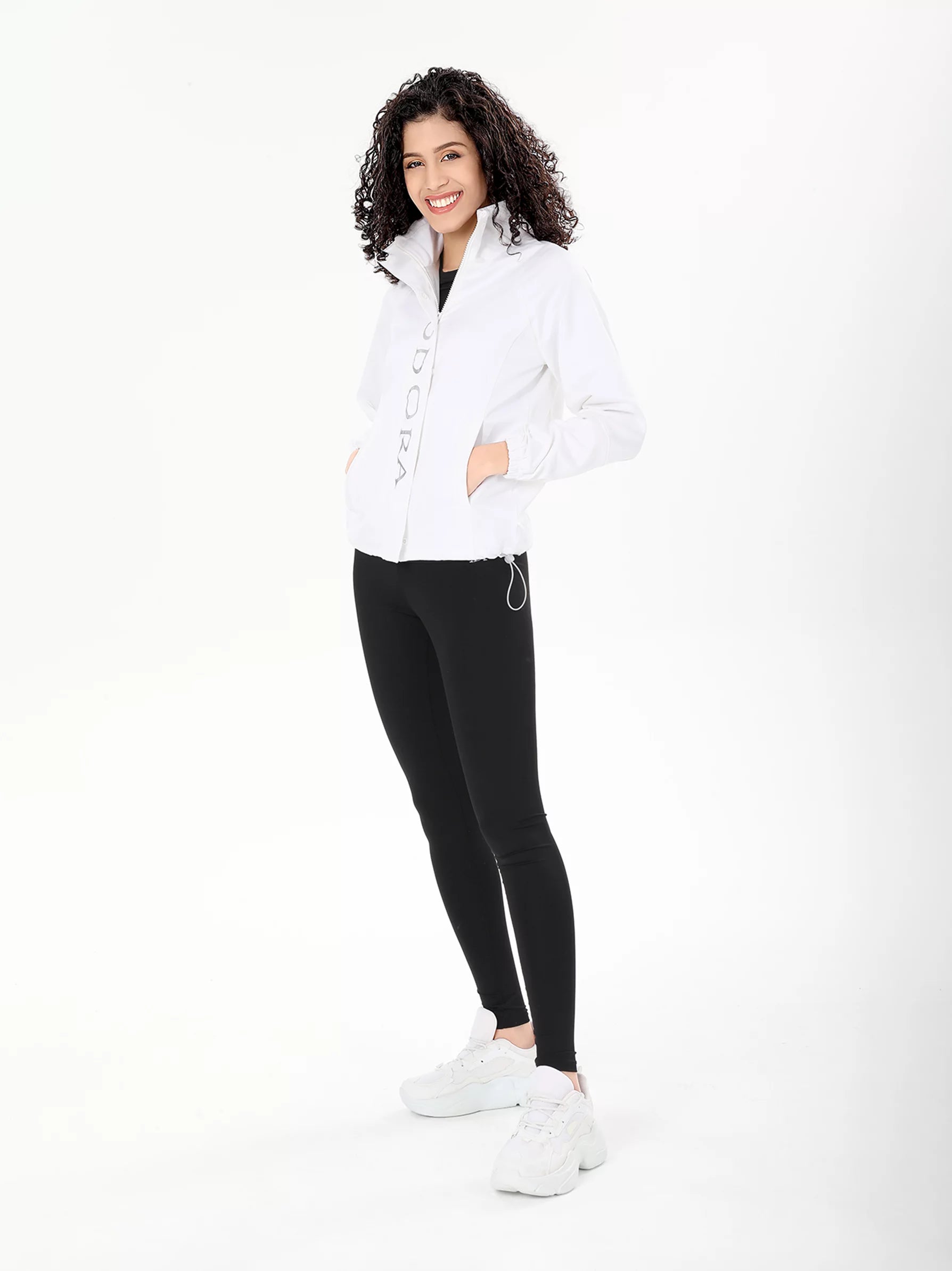 white windbreaker coats