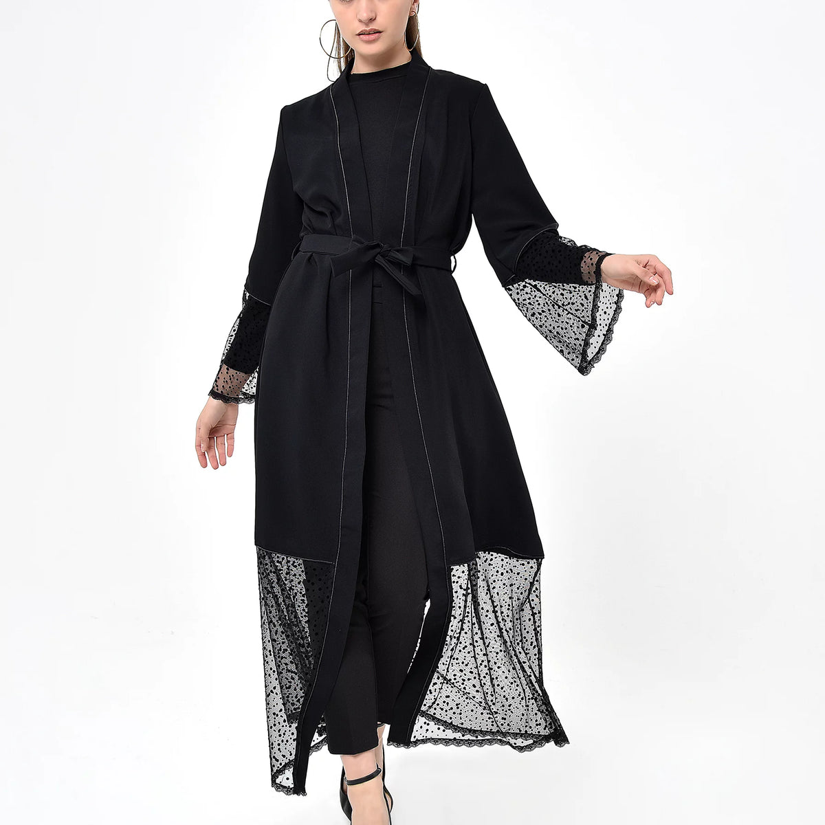 Black Tulle Kimono