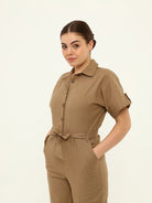 camel short sleeve jumper