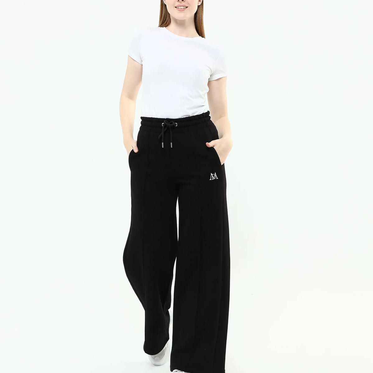 Womens Black Wide Leg Sweatpants UK Black Wide Leg Sweatpant