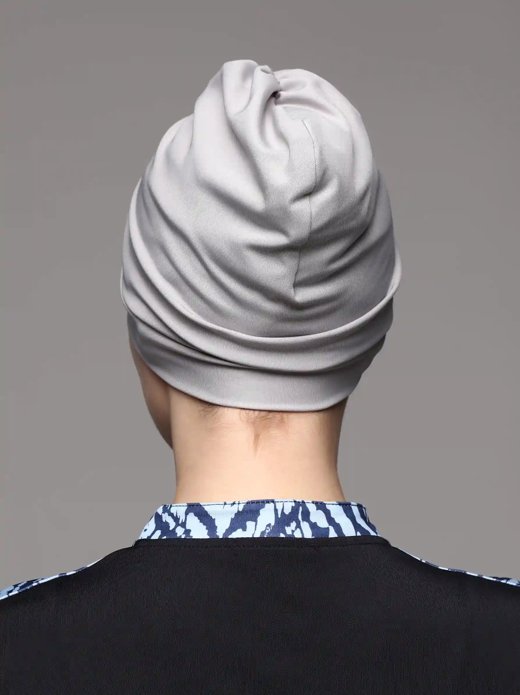grey swim turban