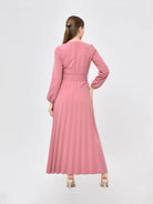 pink maxi dress