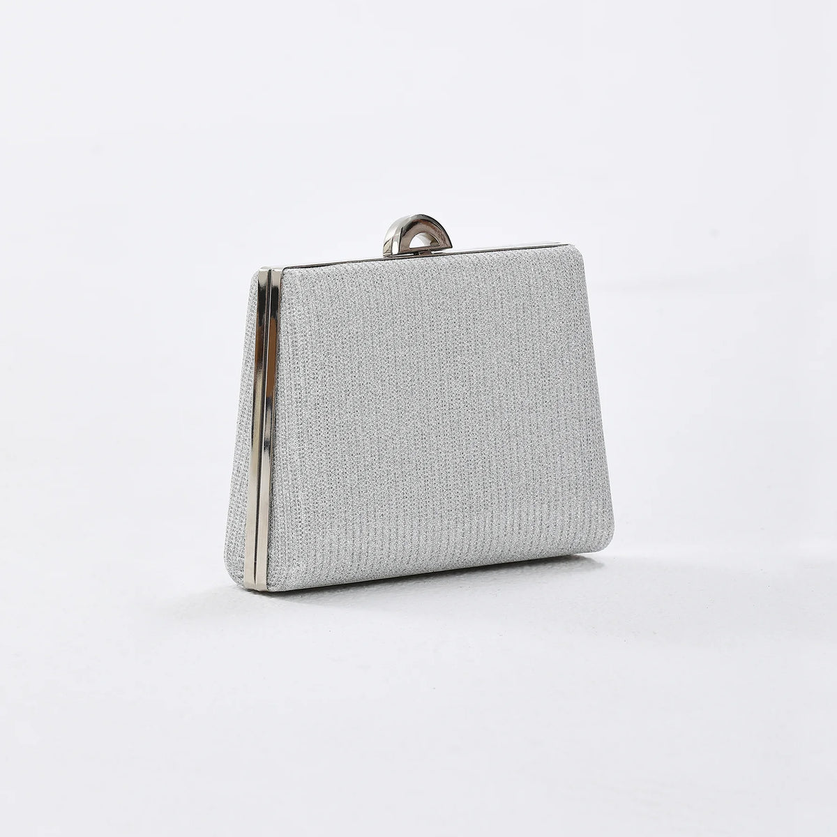 Silver discount clutch purse