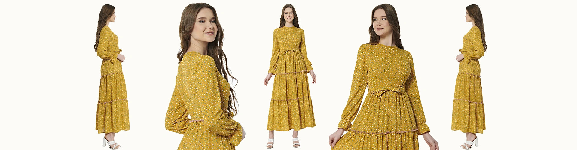 style a long floral dress