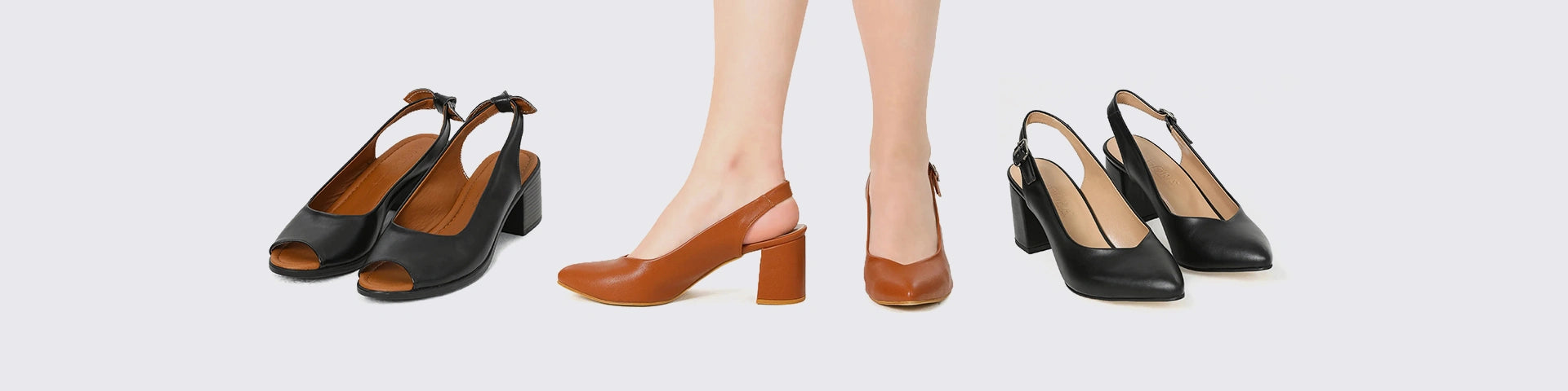 Henra splayed heel hot sale pumps