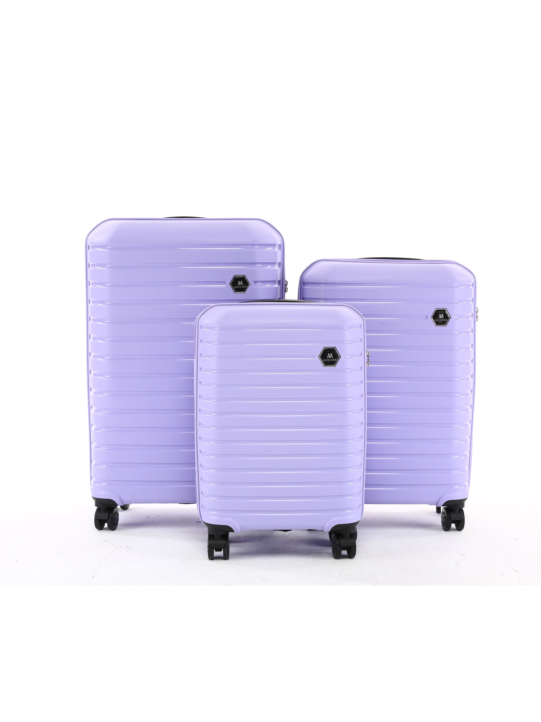 Large and medium suitcase top set