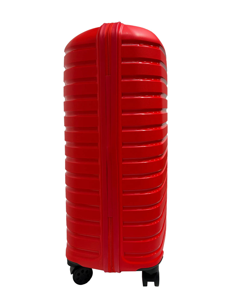 Red 4 wheel suitcase