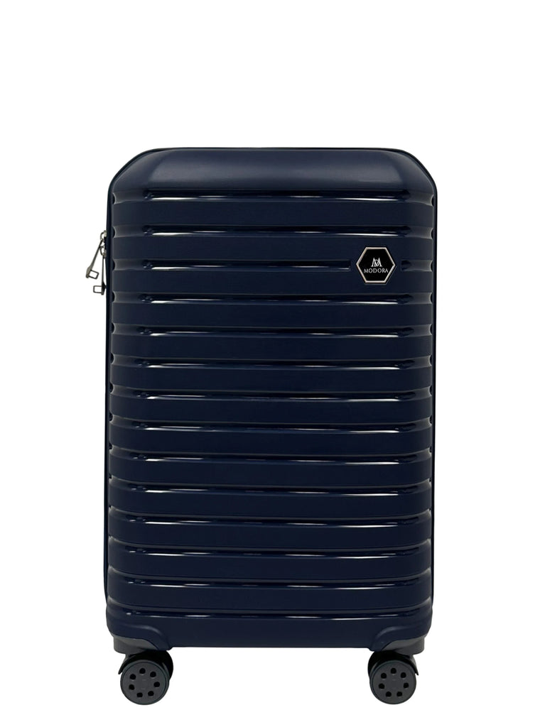 navy medium suitcase