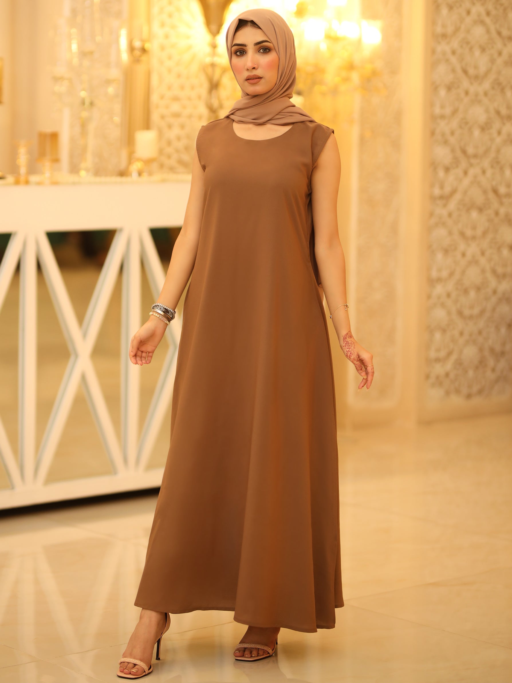 light brown abaya inner slip