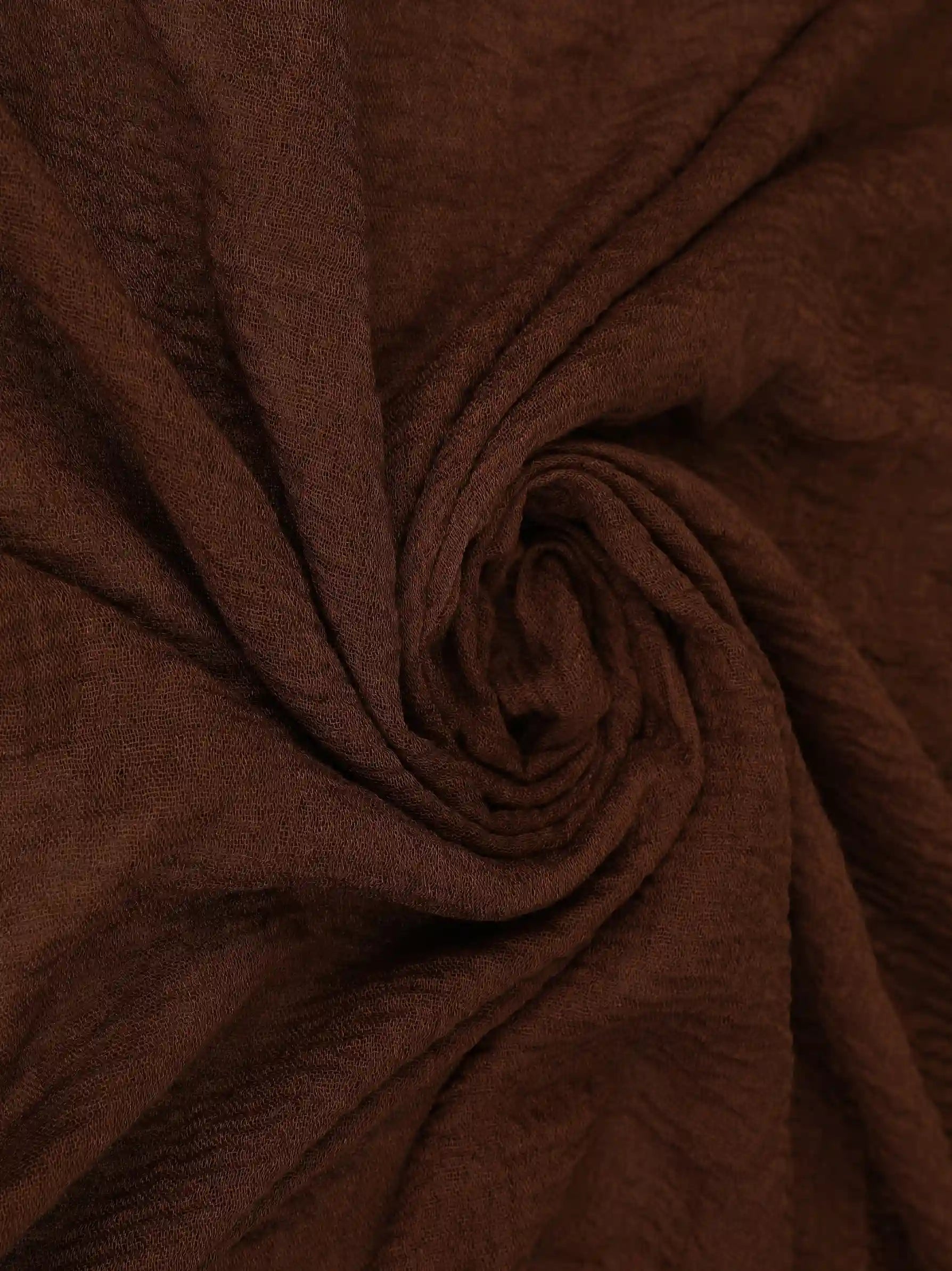 Chocolate brown cotton scarf