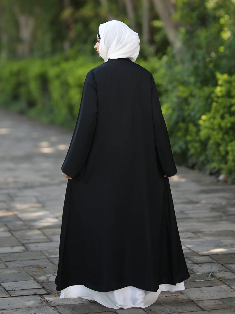 embellishment black abaya