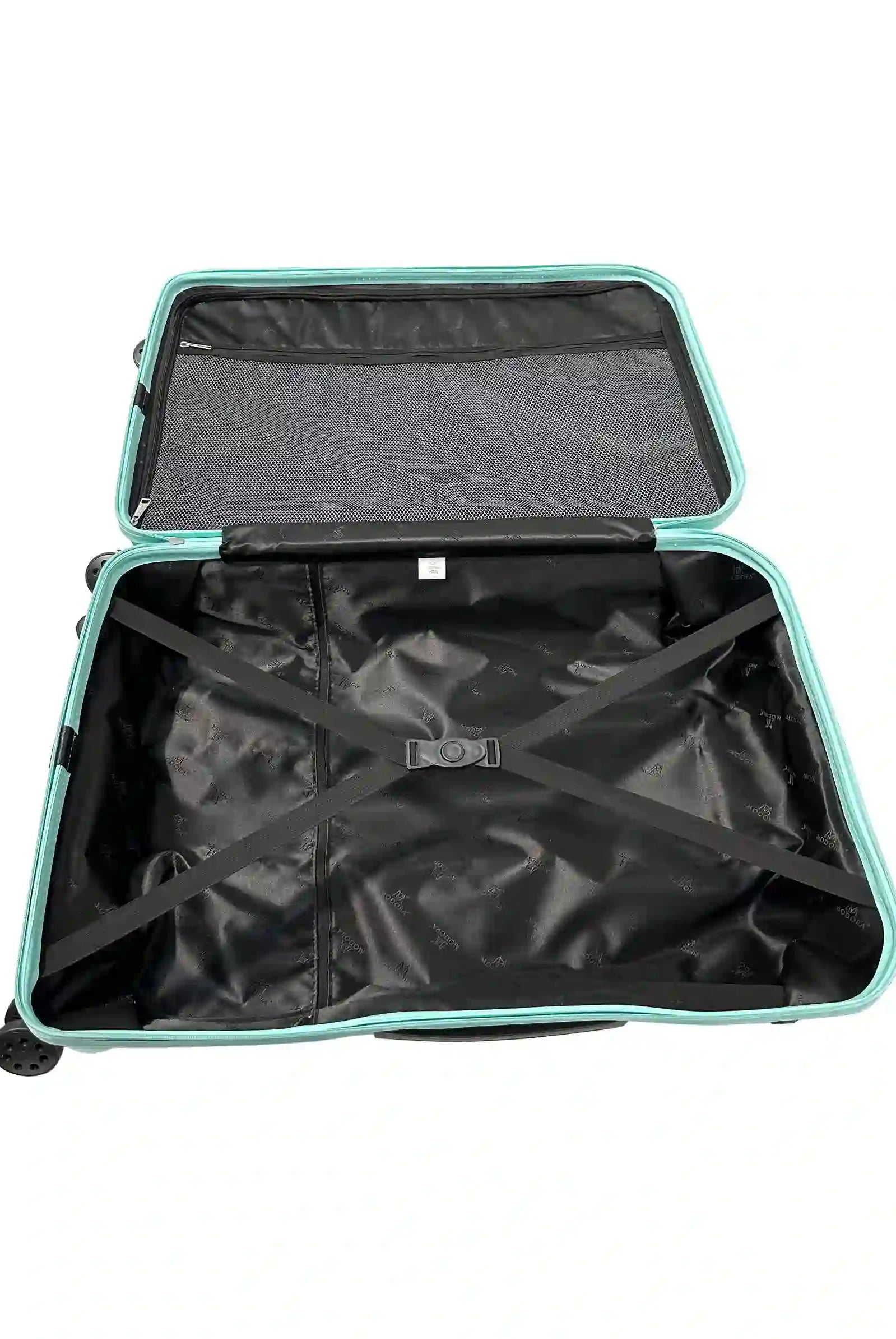 Large lightweight green suitcase 4 wheels