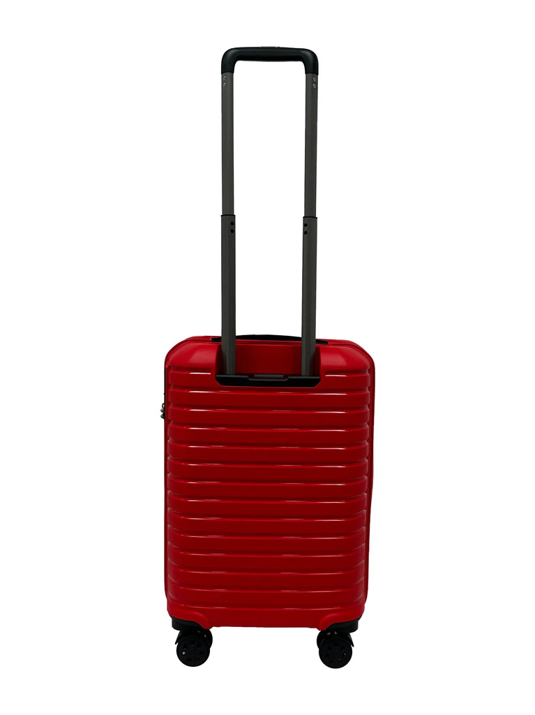 Red carry on suitcase
