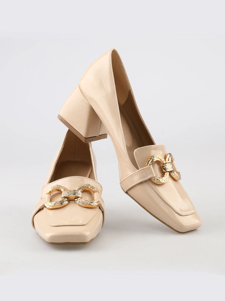 beige block heel sandals
