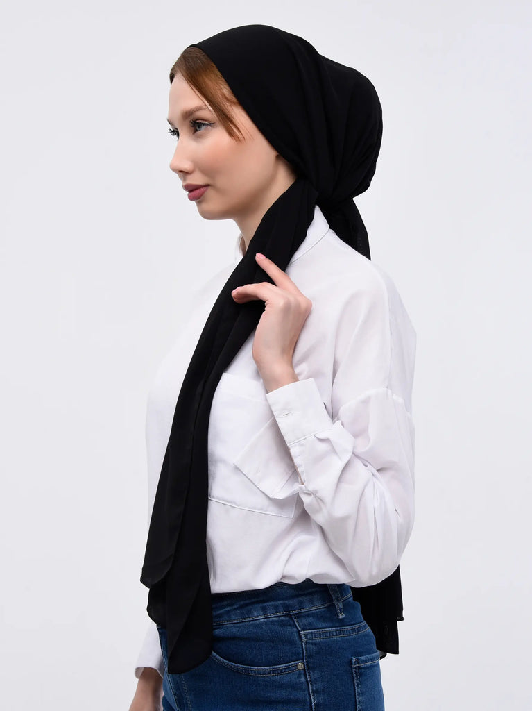 Black chiffon hijab