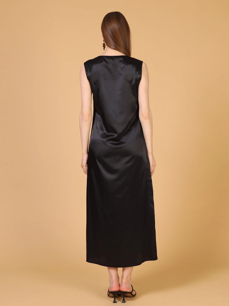 black inner slip dress