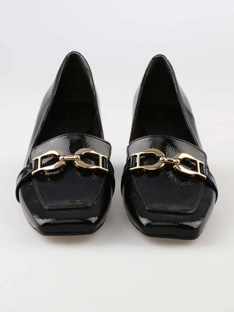 black block heel sandals