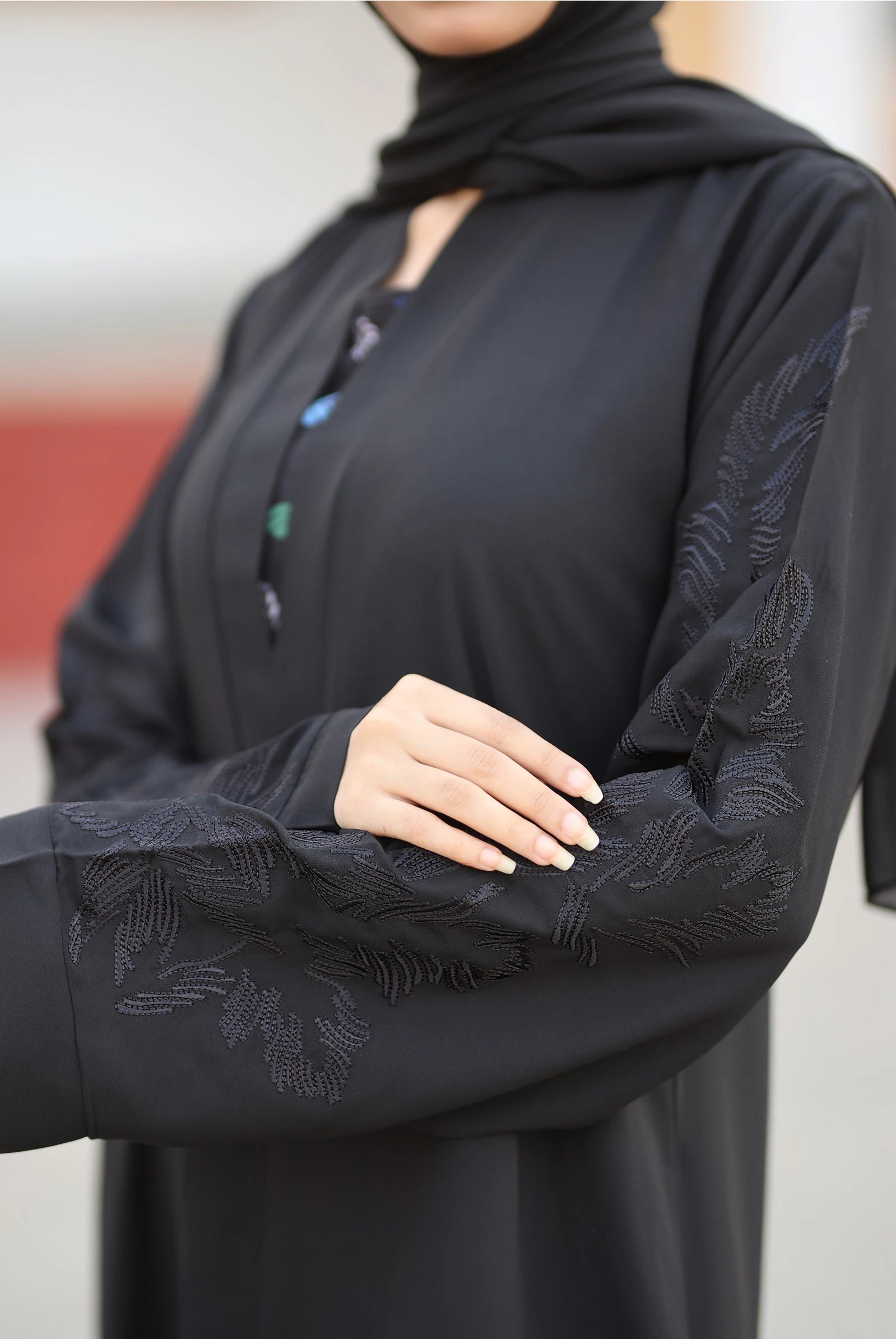 black open abaya