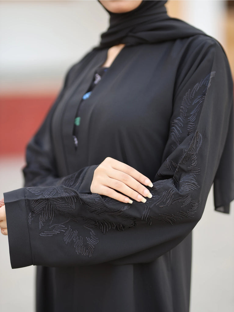 black open abaya