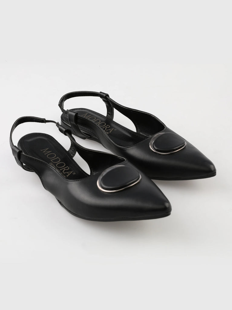 black slingback ballerinas