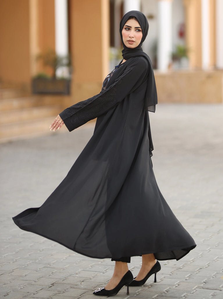 black open abaya