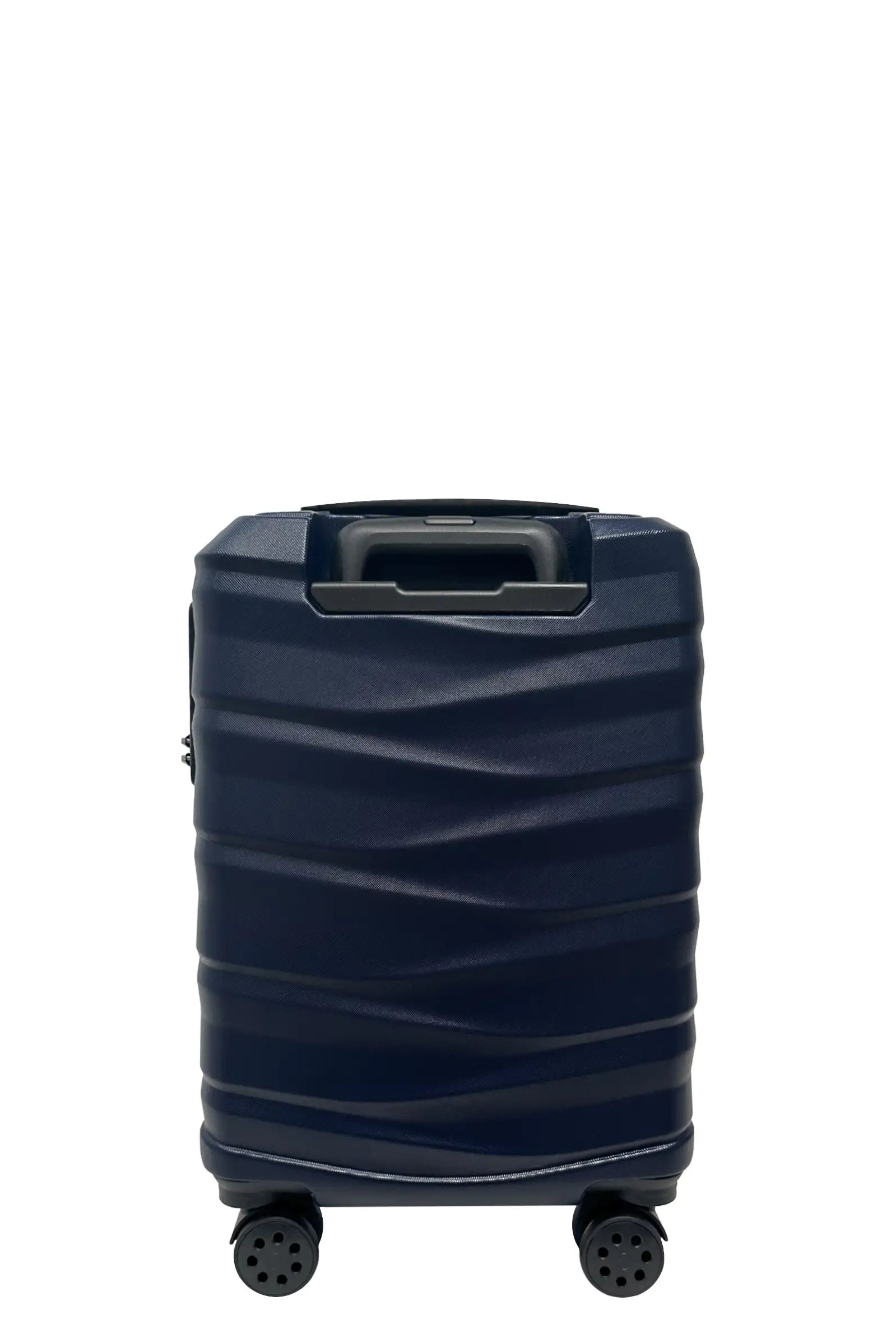navy carry on suitcase