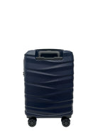 navy carry on suitcase