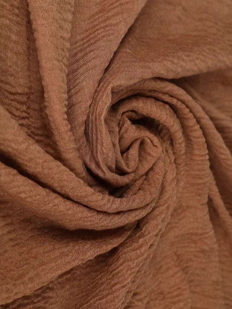 Coffee brown cotton scarf